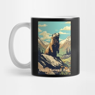 Glacier National Park Travel Poster Mug